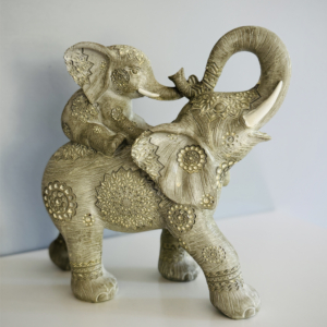 Escultura Resina Mamá Elefante